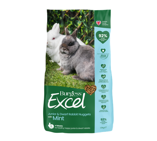 Excel Kaninfoder Mynta för Unga & Dvärgkaniner - 1,5 kg