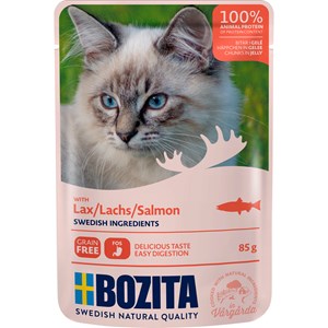 Kattmat Bozita Bitar i gelé Lax, 85 g