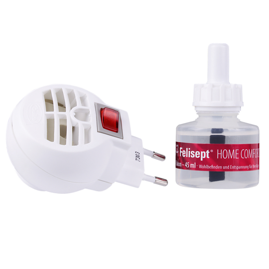 Felisept Home Comfort Set - lugnande medel för katter - Set med doftavgivare + flaska 45 ml