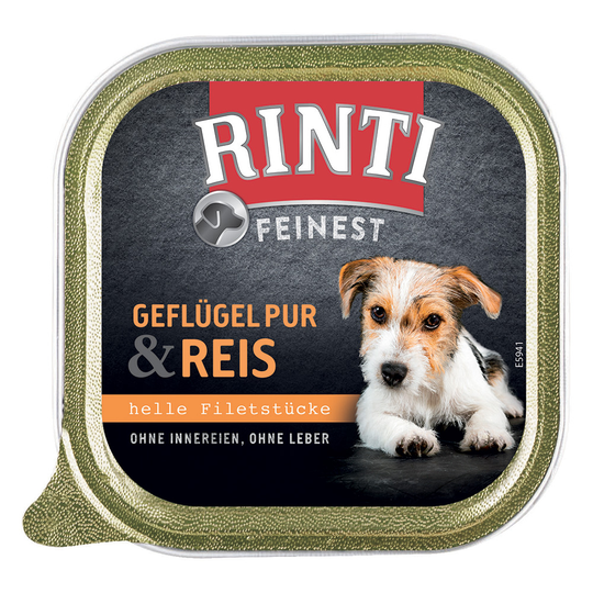 RINTI Finest 11 x 150 g - Fjäderfä & ris