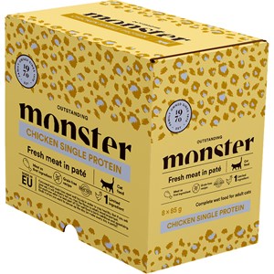 Kattmat Monster Cat Pouches Adult Chicken, 8x85 g