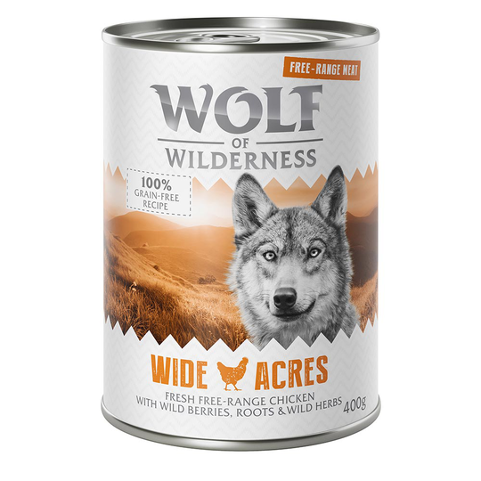 Wolf of Wilderness Free Range 6 x 400 g - Wide Acres - Free Range Chicken