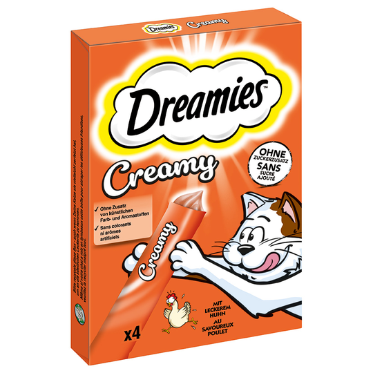Dreamies Creamy Snacks - Kyckling (44 x 10 g)