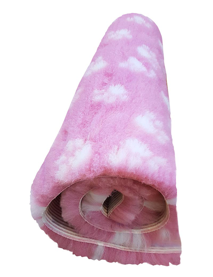 Hundbädd / Fäll med tassar- Rosa, 75x75 cm