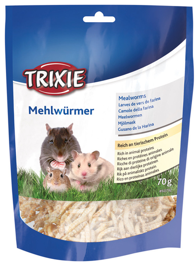 Torkade Mjölmaskar för Gnagare - 70 g