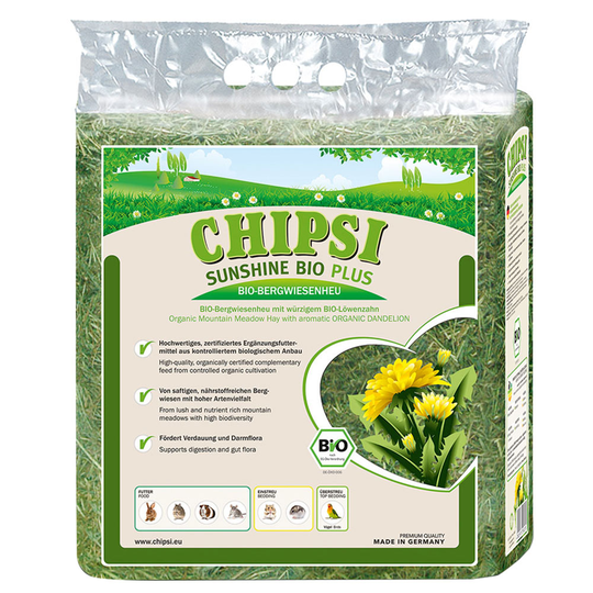 Chipsi Sunshine Bio Plus hö från bergsängar - Maskros (600 g)