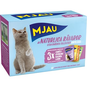 Kattmat Mjau Menybox Kött, 12 x 85 g