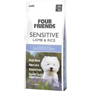 Hundfoder Four Friends Sensitive Low Calorie, 12 kg