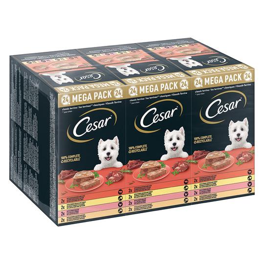 28 x / 48 x 150 g Cesar våtfoder till sparpris! - Classic Terrine (48 x 150 g)