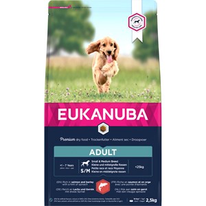 Hundfoder Eukanuba Adult Small/Medium Salmon & Barley 2,5 kg