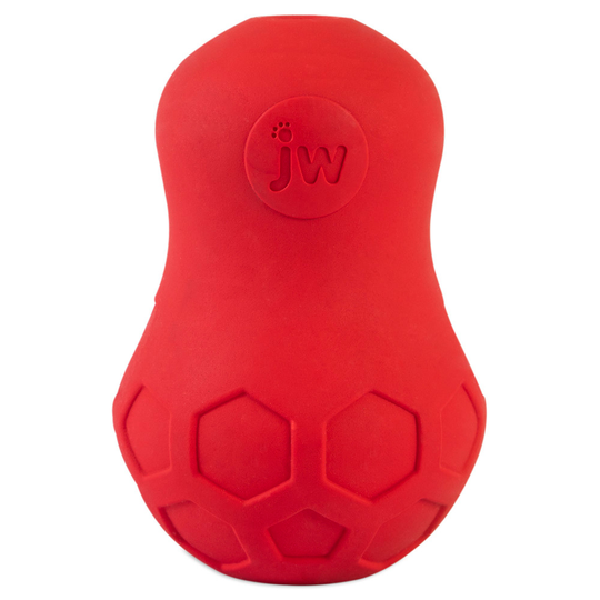 JW Tumble Teez Treat Toy - Stl. M, röd