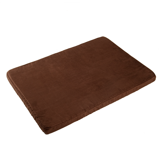 Wellness hundmadrass i vildläderimitation - mörkbrun - B 120 x D 90 x H 6 cm