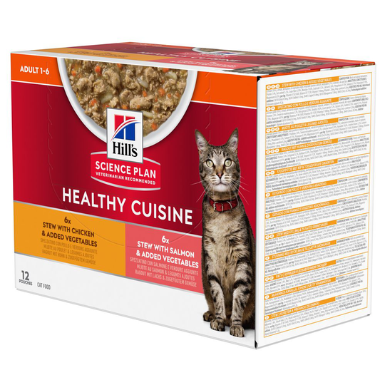 Hill's Science Plan Adult Healthy Cuisine with Chicken & Salmon - 12 x 80 g