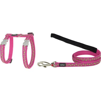Kattsele RedDingo Rosa och Lime