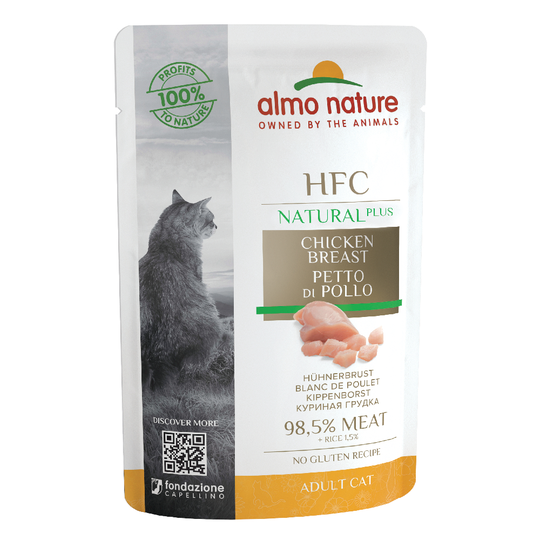 Almo Nature HFC Natural Plus 6 x 55 g - Kycklingbröst