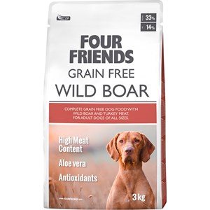 Hundfoder Four Friends Grain Free Vildsvin, 3 kg