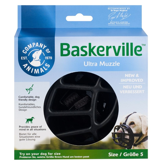 Baskerville Ultra 2.0 munkorg - Stl. 5 t.ex. labrador, schäferhund