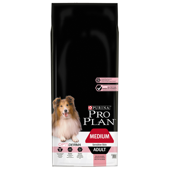 Pro Plan Medium Adult Sensitive Skin Salmon OPTIDERMA 14 kg