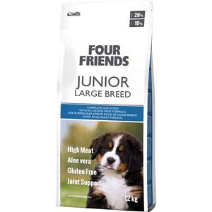 Hundfoder Four Friends Junior Large Breed, 12 kg