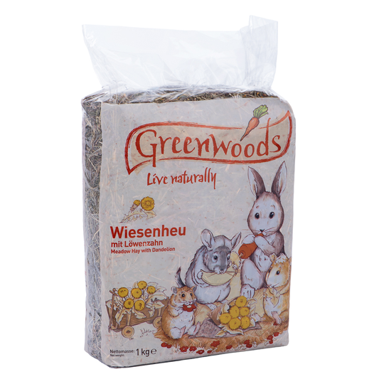 Ekonomipack: Greenwoods ängshö 3 / 10 kg - Maskros 3 kg