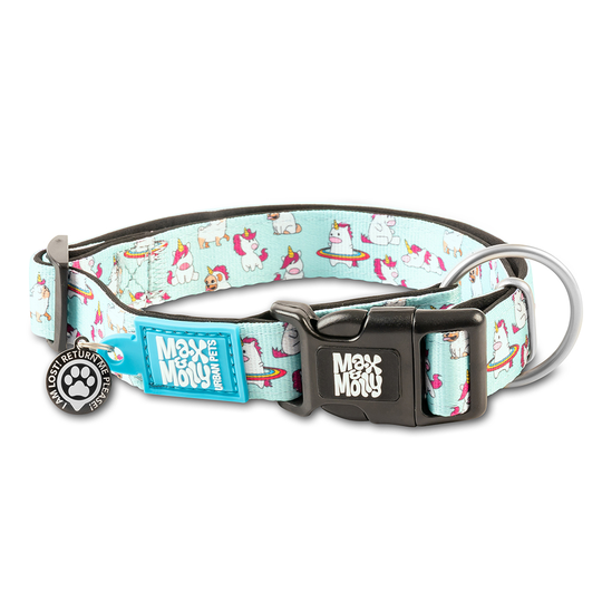 Max & Molly Smart ID Unicorn halsband - Stl. L: 39-62 cm halsomfång, B 25 mm