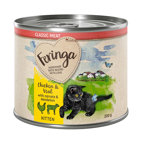 Feringa Kitten Classic Meat 6 x 200 g - Kyckling & kalv