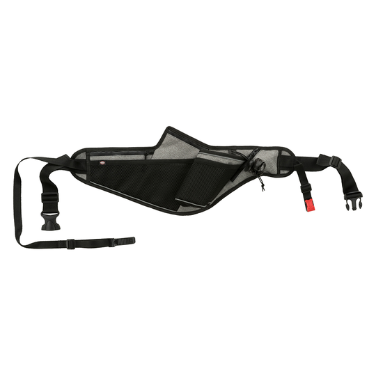 Trixie joggingbälte med koppel - grått/svart - Bälte: 70 - 130 cm, koppel: 115 - 150 cm / 20 mm