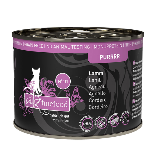 Ekonomipack: catz finefood Purrrr 12 x 200 g - No. 111 lamm (12 x 200 g)