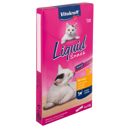 Vitakraft Cat Liquid-Snack Kyckling & taurin - 6 x 15 g