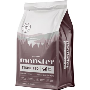 Hundfoder Monster Dog Original Sterilized All Breed Chicken/Turkey, 2 kg
