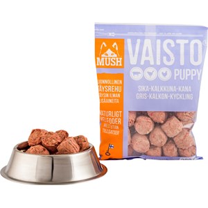 Hundfoder MUSH B.A.R.F Vaisto Gris-kalkon-kyckling-måltid 0,8 kg