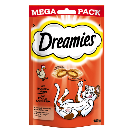 Dreamies Cat Treats Big Pack 180 g - Ekonomipack: Kyckling (6 x 180 g)