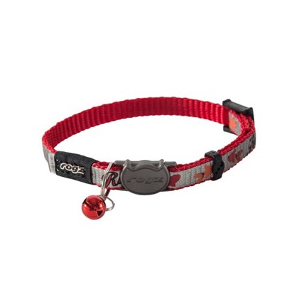 Katthalsband Rogz Reflectocat red fish XS
