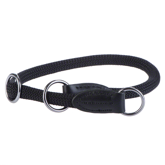 HUNTER Freestyle halsband halvstryp, svart - Storlek 55: justerbart till max. 55 cm, Ø 10 mm