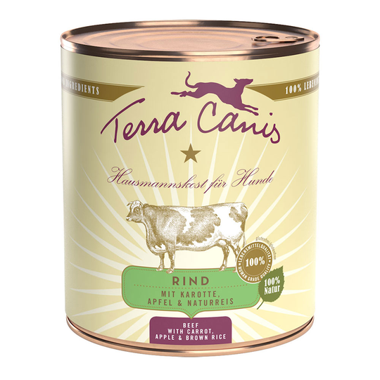 Terra Canis 6 x 800 g - Nötkött med morötter, äpple & råris