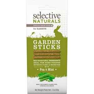 Gnagargodis Selective Naturals Garden Sticks Ärtor och Mynta, 60 g