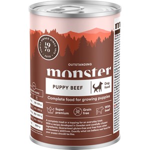 Hundfoder Monster Dog Puppy Beef, 400 g