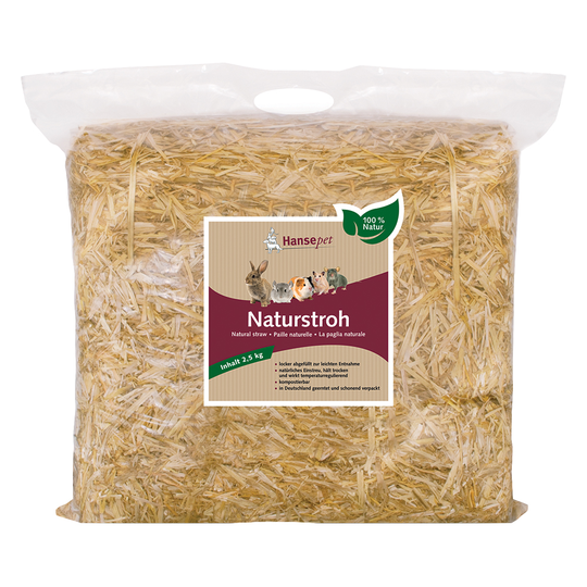 Hansepet Naturhalm - Ekonomipack: 2 x 2,5 kg