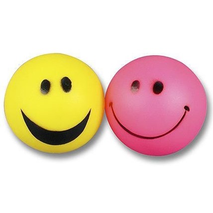 Hundleksak Vinylboll Smiley, Rosa