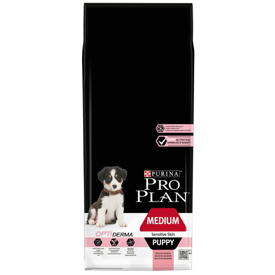 Pro Plan Medium Puppy Sensitive Skin OPTIDERMA 12 kg