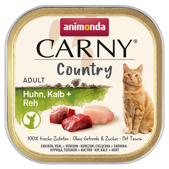 Animonda Carny Country Adult 32 x 100 g - Kyckling, kalv & rådjur