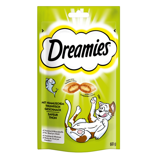 Dreamies Cat Treats 60 g - Ekonomipack: Tonfisk (6 x 60 g)