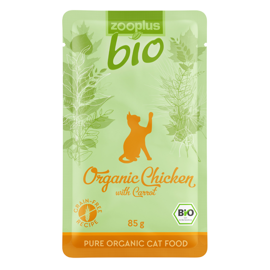 Prova nu! zooplus Bio 6 x 85 g - Eko-kyckling med morötter