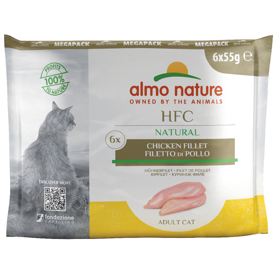 Ekonomipack: Almo Nature HFC Pouch 12 x 55 g - Kycklingfilé