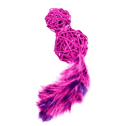 Kattleksak Wubba Wicker Rosa
