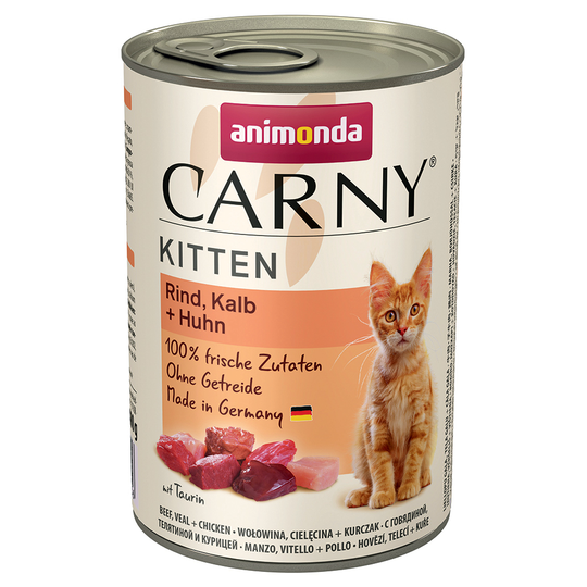 Animonda Carny Kitten 12 x 400 g - Nötkött, kalv & kyckling