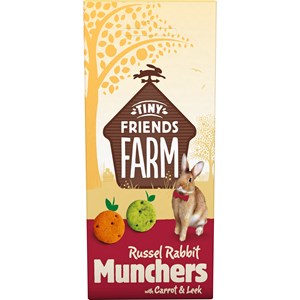 Gnagargodis Tiny Friends Farm Russel Rabbit Munchers Morot/Ärtor, 120 g