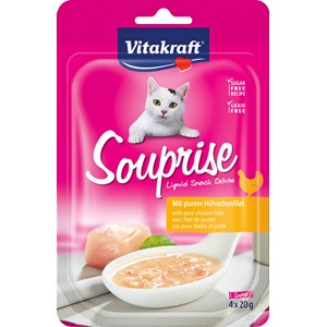 Kattgodis Vitakraft Poesie Souprise Kyckling, 20 g x 4