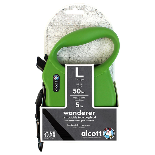alcott Wanderer rullkoppel, grönt - L upp till 50 kg