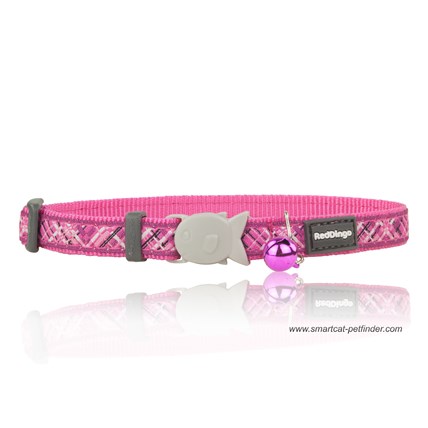 Katthalsband Flanno Hot Pink
